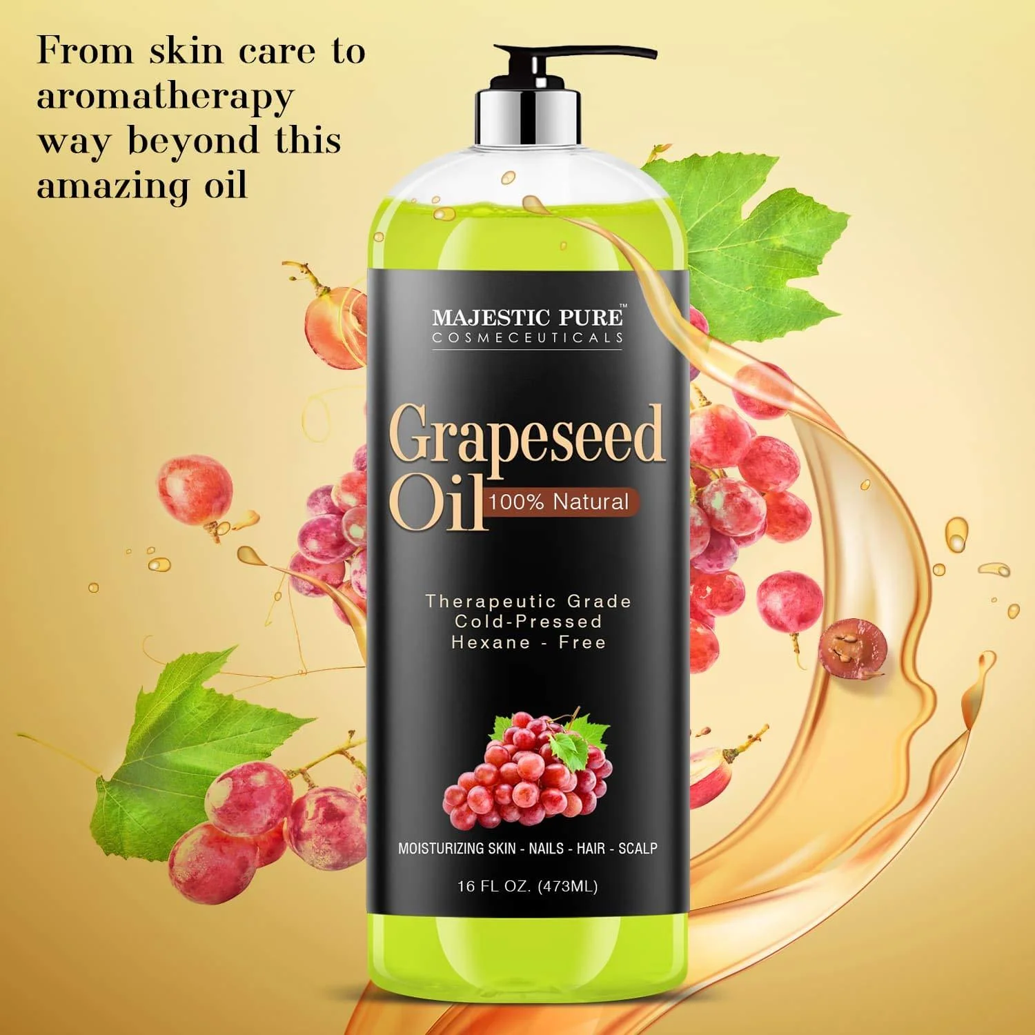 Majestic Pure Grapeseed Oil 16 fl oz - Image 5