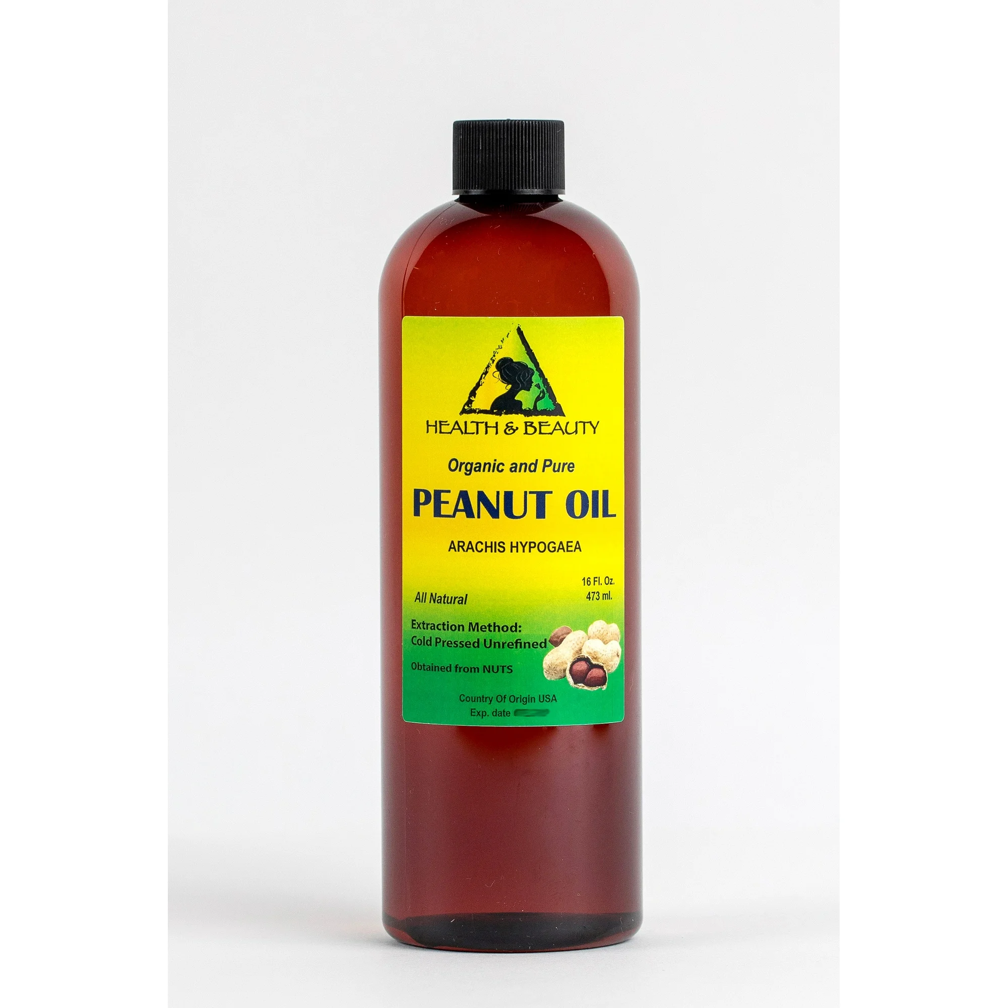 Peanut oil unrefined organic carrier cold pressed virgin raw pure 48 oz
