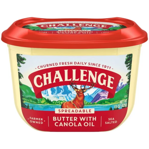 Challenge Butter, Sea Salted, Spreadable Butter with Canola Oil 15 oz Tub
