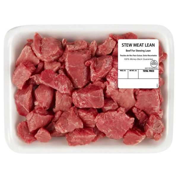 Lean Beef Stew Meat, Tray, Fresh, 0.75 - 1.25 lb