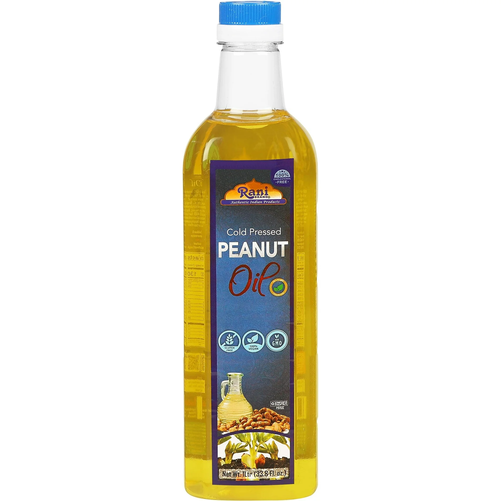 Rani Peanut Oil 33.8 Ounce (1 Liter) Cold Pressed