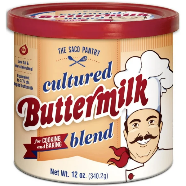 The Saco Pantry Cultured Buttermilk Blend Powder, 12 oz Tub, Gluten-Free, Treen Nut Free and Peanut Free