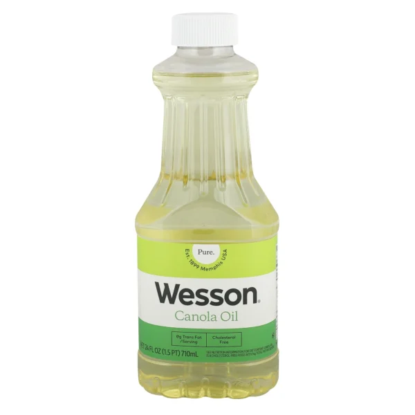 Wesson Pure & Cholesterol Free Canola Oil, 24 fl oz