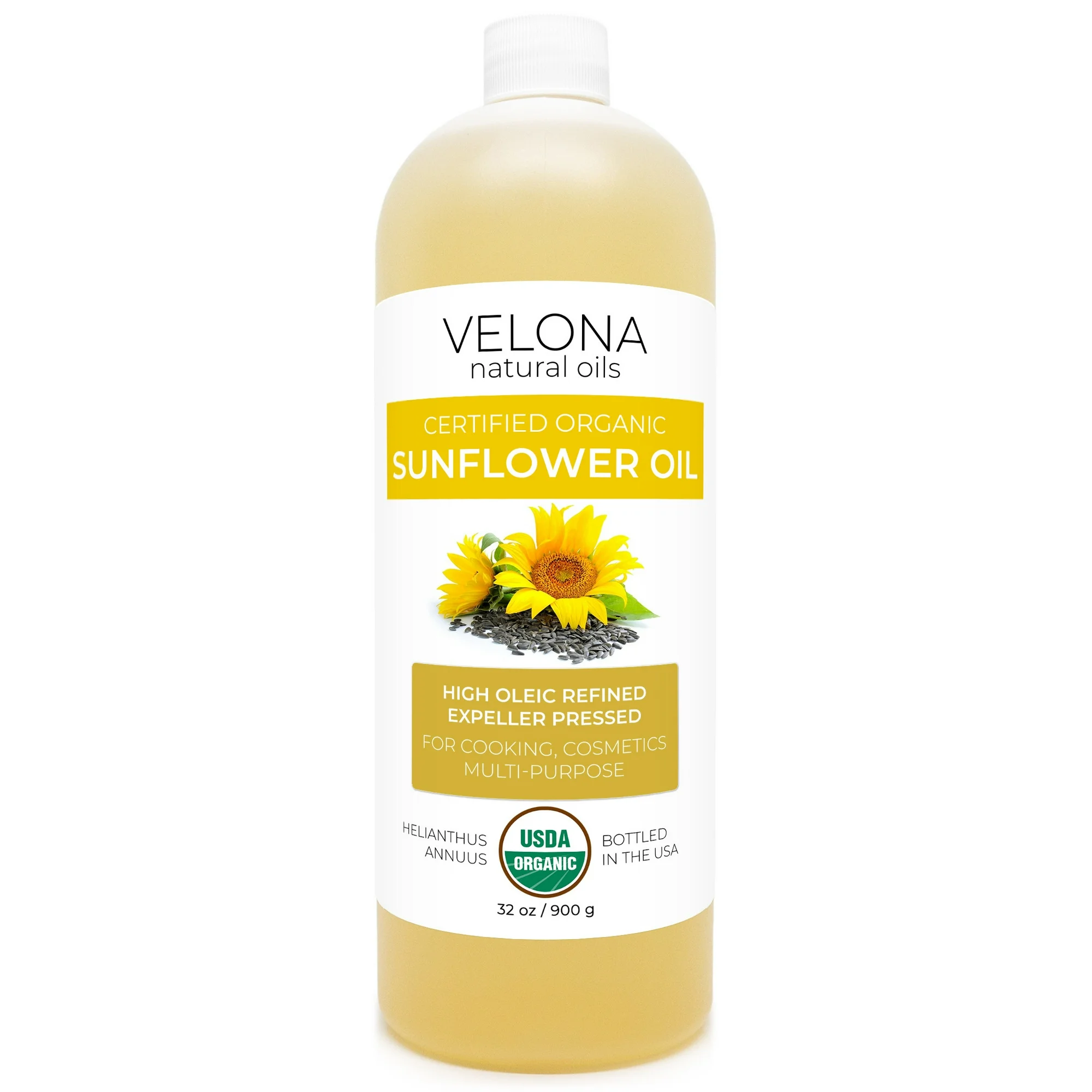 Velona USDA Certified Organic Sunflower Oil - 32 oz - Image 2
