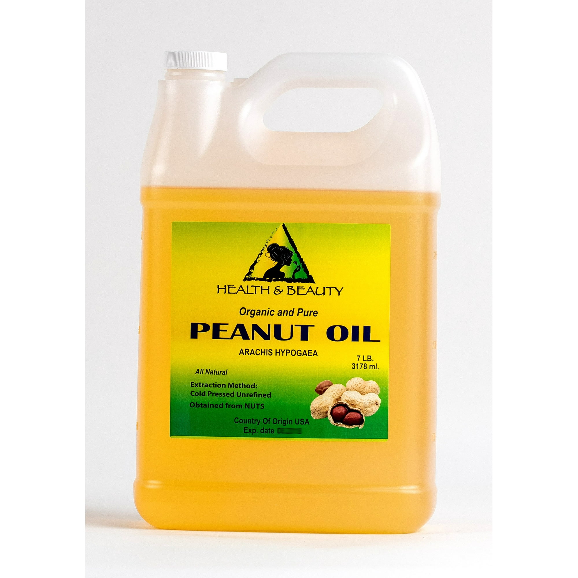 Peanut oil unrefined organic carrier cold pressed virgin raw pure 7 lb