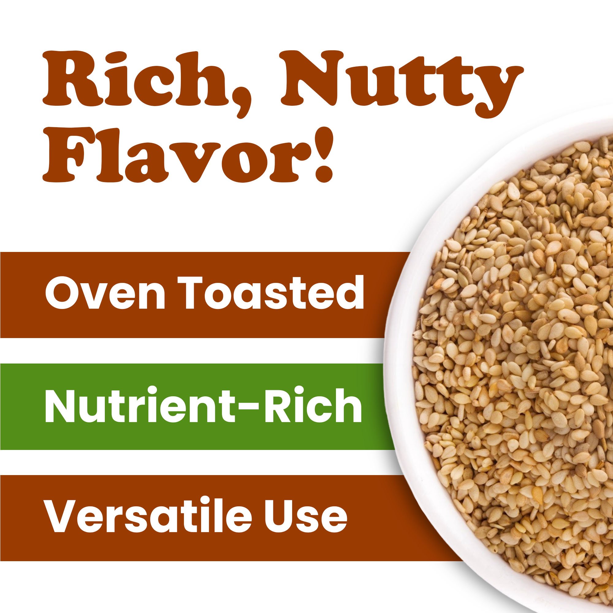 Organic Toasted Hulled Sesame Seeds - Image 3