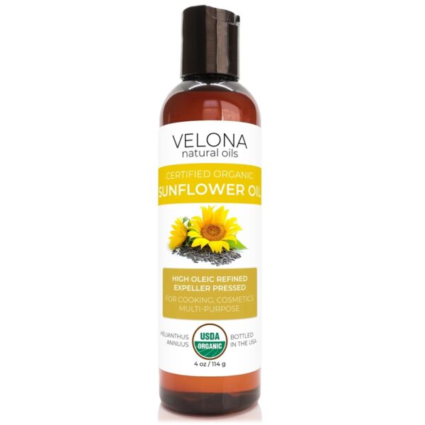 Velona USDA Certified Organic Sunflower Oil - 4 oz