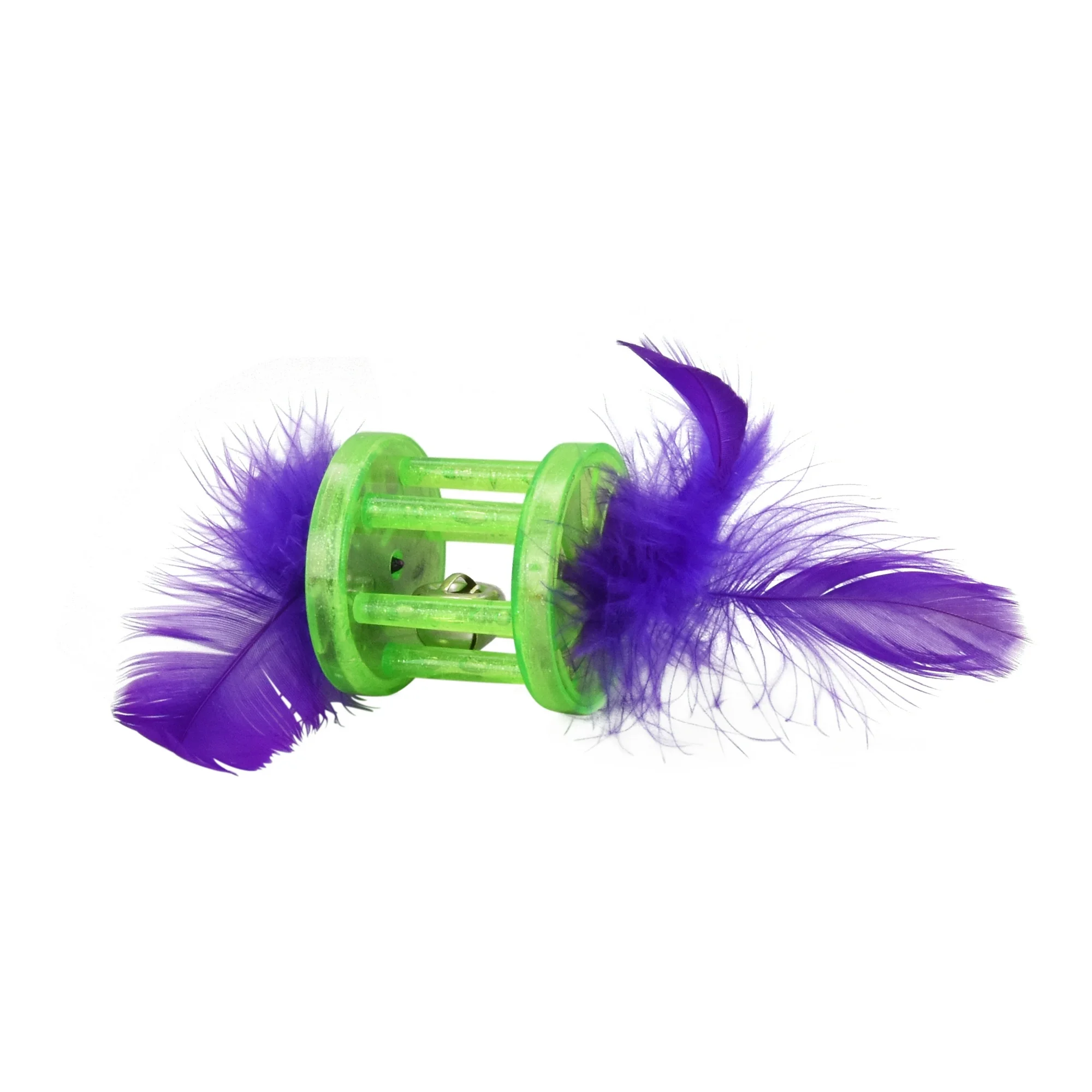 Vibrant Life Feather Rattle Cat Toy, Green - Image 2