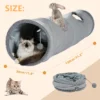 PAWZ Road Cat Tunnel Collapsible Durable Suede Hideaway Toy for Indoor Cats - Image 4