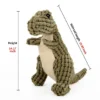 BOZLUN Dog Plush Toys Pets Rabbit Squeak Toy for Medium Large Dogs, Green, 9" - Image 3