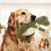 BOZLUN Dog Plush Toys Pets Rabbit Squeak Toy for Medium Large Dogs, Green, 9" - Image 4