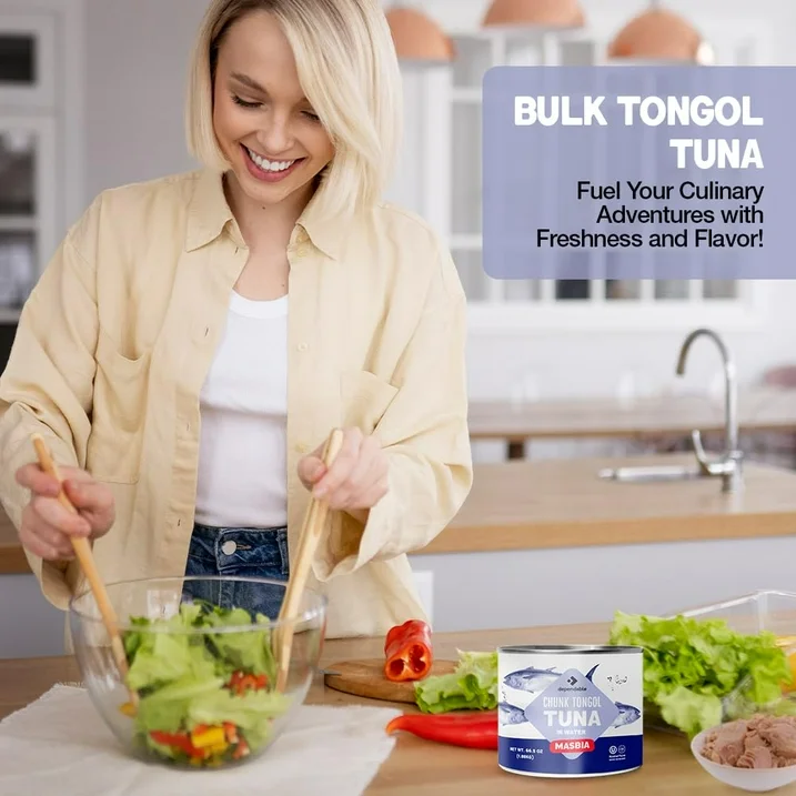 Dependable Food Chunk Tongol Tuna in Water Natural Catch Tuna Bulk Canned Fish, 66.5 Oz - Image 3