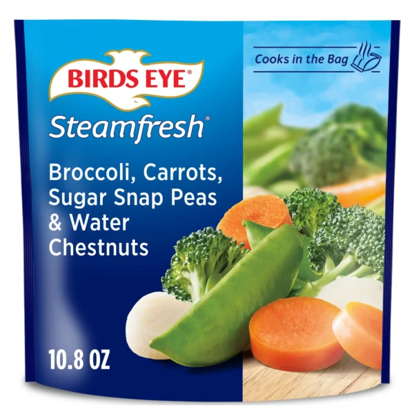 Birds Eye Steamfresh Broccoli, Carrots, Sugar Snap Peas, Water Chestnuts, Frozen Vegetables, 10.8 oz