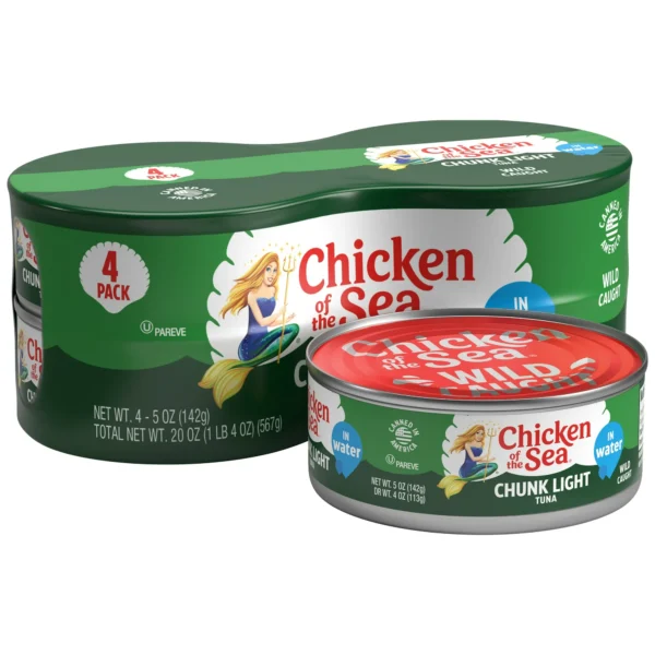Chicken of the Sea Chunk Light Tuna In Water 4 - 5 oz Cans
