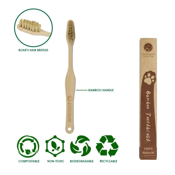 Eco-Friendly Bamboo Toothbrush for Pets - Small (Pack of 5)