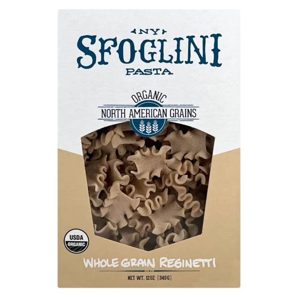 Sfoglini Organic Whole Grain Reginetti Pasta, Shelf-Stable, 12 oz Box