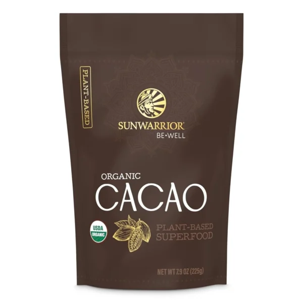 Sunwarrior Organic Be Well Cacao Powder 225g Pouch (45 Servings)