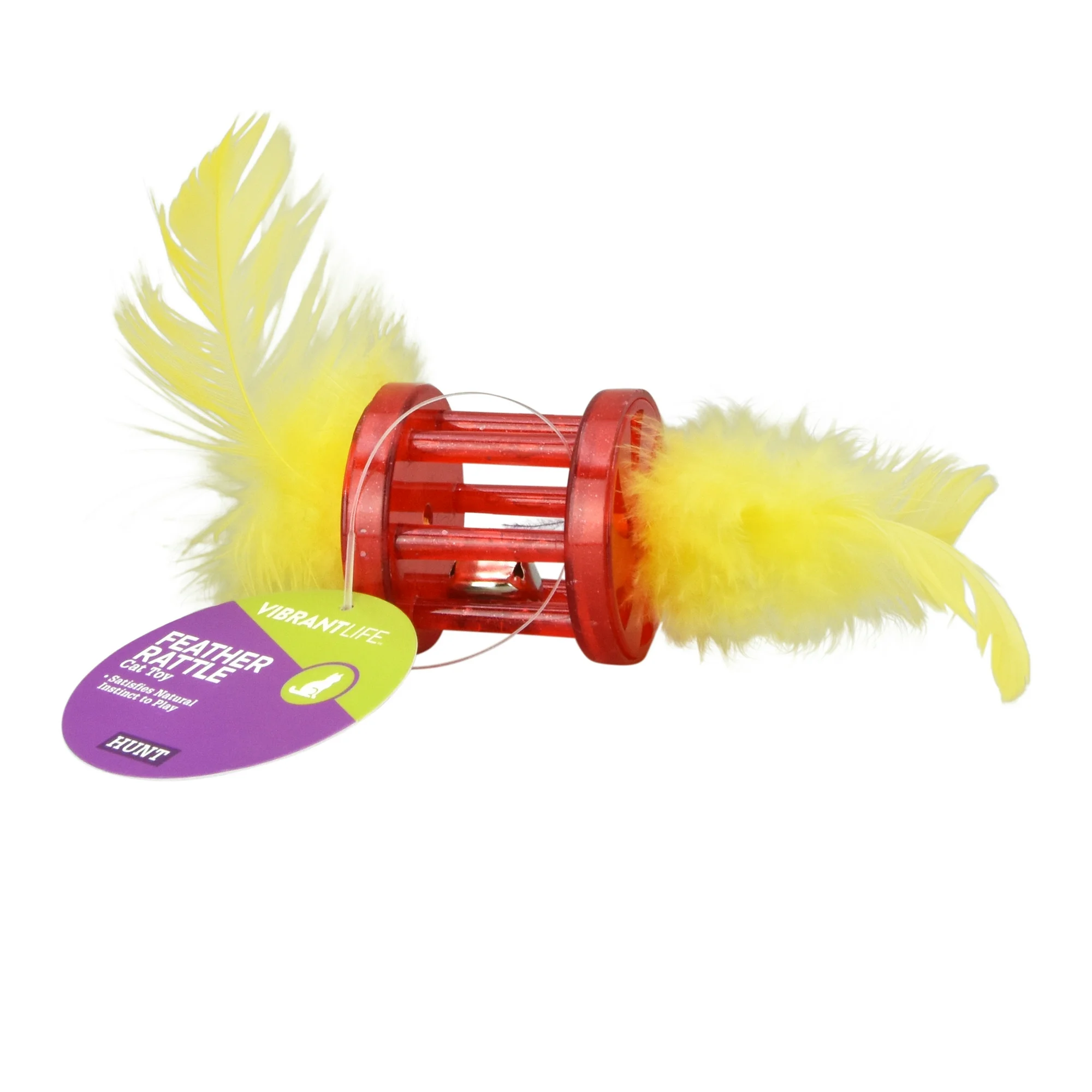 Vibrant Life Feather Rattle Cat Toy, Green - Image 6