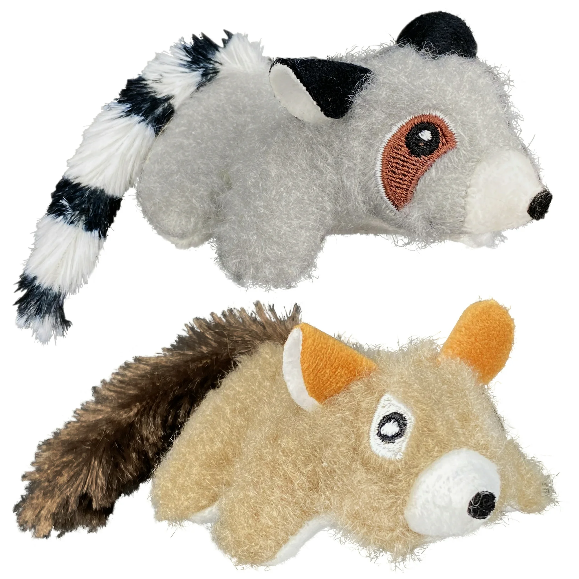 Vibrant Life Lemur and Squirrel Plush Multicolor Cat Toy, Crinkle and Catnip, 2 Pack