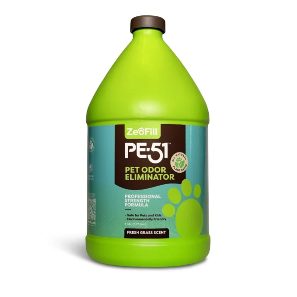 Zeofill PE-51 Pet Odor Eliminator, Professional Strength, Cat & Dog Urine Enzyme Cleaner, 1 Gallon