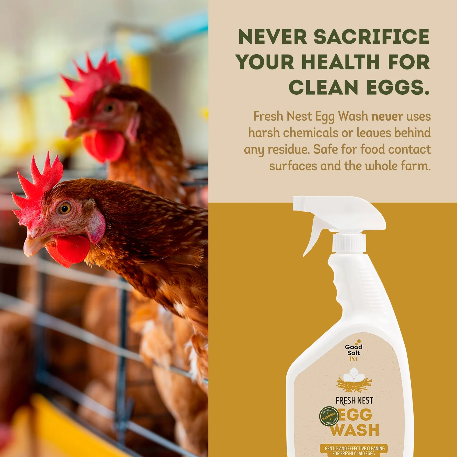 Good Salt Pet Fresh Nest Egg Wash, 32oz Trigger Sprayer - Image 3