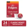 Folgers Classic Roast, Medium Roast Coffee, Keurig K Cup Pods, 24 Count Box - Image 2