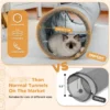 PAWZ Road Cat Tunnel Collapsible Durable Suede Hideaway Toy for Indoor Cats - Image 3