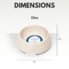 Country Living Set of 2 Natural Fiber Dog Bowls – White Swan/32oz - Image 4
